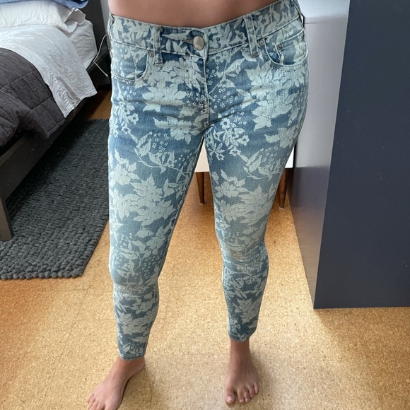 Low Rise Floral Denim by Free People - Picture 5 of 8